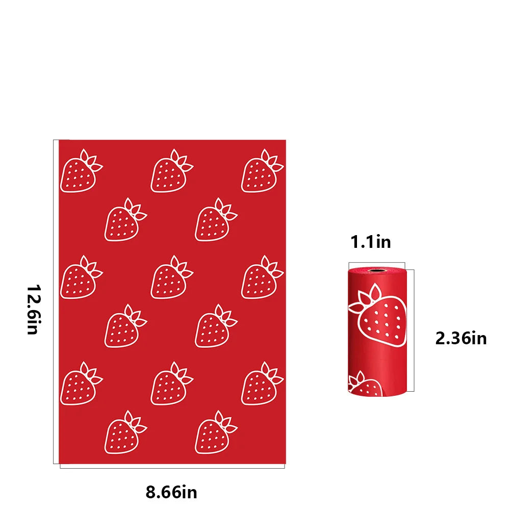 Eco-Friendly Photodegradable Dog Waste Bags with Refreshing Strawberry Scent - Leak Proof & Perfect for Outdoor Use